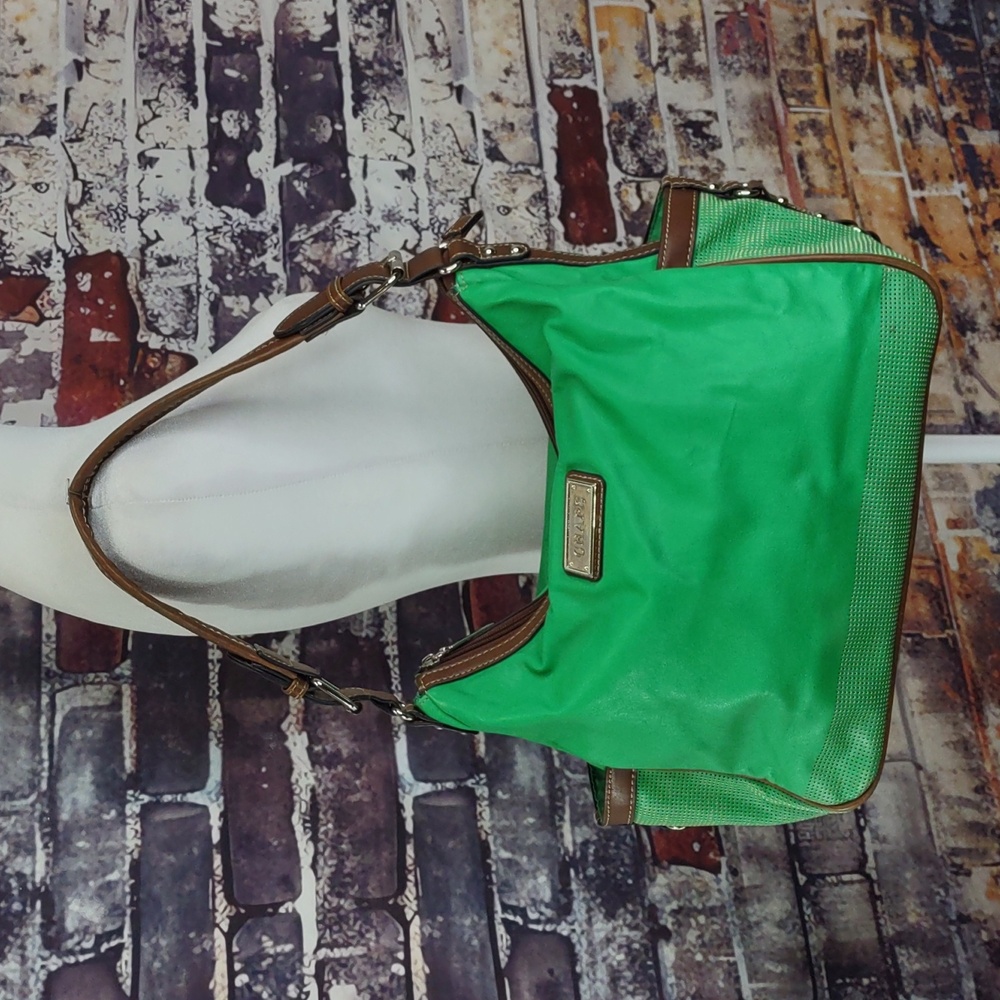 Chaps Faux Leather Hobo Bag